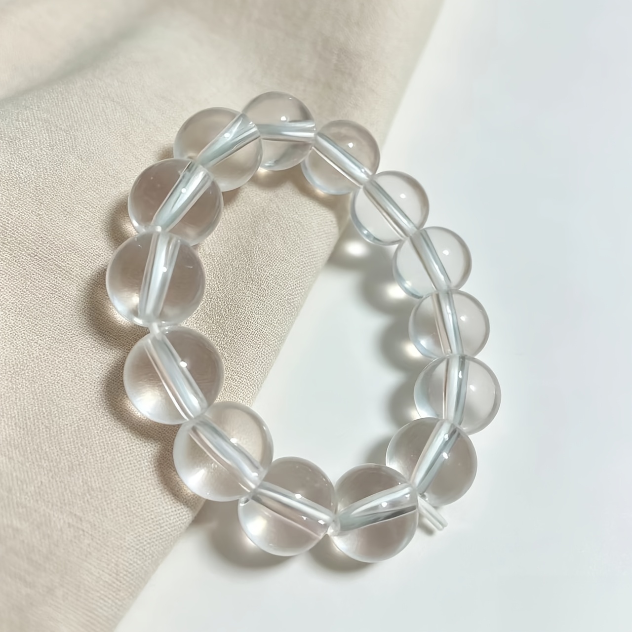 Natural High Translucency Crystal Bead Bracelet, Unisex Design